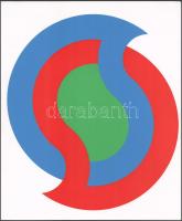 Fajó János (1937-2018): Kompozíció (cím nélkül), 1975. Szitanyomat, karton. Jelzés nélkül. Fajó Jáno...