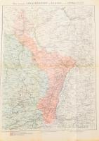 ca 1870 Atlasz 49 db litorafált térképlappal. valamint hozzákötve két porosz-fraancia háború térképp...