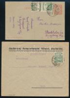 1921-1926 10 db levél, levelezőlap, szállítólevél Arató-Parlament bélyegekkel bérmentesítve