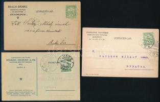 1908-1926 7 db futott levelezőlap nyomtatott cégnevekkel