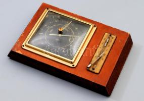 Förster német barometer, sérült hőmérő résszel, 12x19 cm