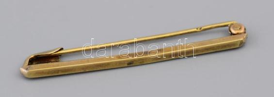 Arany (Au) dísztű, 14k, jelzett, nettó 1g