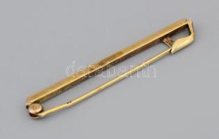 Arany (Au) dísztű, 14k, jelzett, nettó 1g