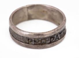 1914. "Pro Patria (A Hazáért)" vas gyűrű, m:49