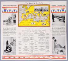 1930 Mediterrán tengeri utazási ismertető - S. S. Homeric, Thos. Cook &amp; Son New York, együtt...