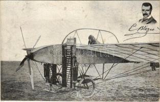 1909 Budapest, Bleriot repülőgépével Budapesten. Löbl D. és Fia kiadása (fl)