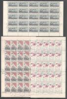 Csehszlovákia 1959-1961 3 db 50-es hajtott ív Repülés Mi 1160, Sport Mi 1247, és Gagarin Mi 1280 (Mi EUR 100.-)