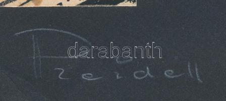 Pleidell jelzéssel: Koldus. Tus, papír, kartonon jelezve jobbra lent a kartonon. 24x13 cm