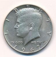 Amerikai Egyesült Államok 1967. 1/2$ Ag "Kennedy" T:AU kis patina USA 1967. 1/2 Dollar Ag "Kennedy" C:AU small patina Krause KM#202a