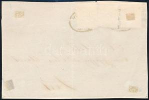 Ausztria 1864 2kr + 3kr + 1867 5kr vegyes bérmentesítés levél előlapon "TRIEST IV. E." - P...