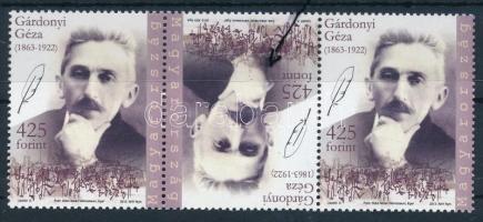 2013 Gárdonyi Géza hármascsík "két pont a kézen" lemezhibával