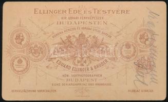 cca 1880-1890 Niedermann Pál (1838-1908) esztergomi ügyvéd, királyi tanácsos, főkáptalani ügyész por...