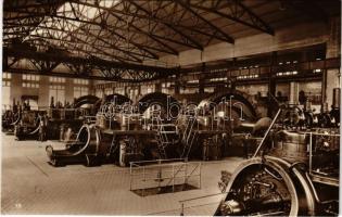 1928 Ózd, Vasolvasztók, gázgépek a centráléban, belső. Rimamurány-Salgótarjáni vasmű r.t. + "ÓZD P.U." (EK)