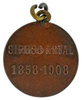 1910 k. "Siposs Antal 1858-1908" bronz medál (23mm) T:XF