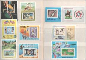 40 db klf vegyes külföldi blokk, 4 db kétoldalas nagyalakú berakólapon