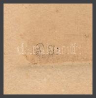 Pekáry István (1905-1981): Szamáron lovagoló cifraszűrös legény. Színezett rézkarc, papír, jelzett, ...