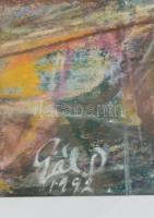 Gál Dezső (1924-2004) Ünnepi csendélet. Tempera, papír, ,jelzett. üvegezett keretben 50x38 cm