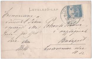 1909 Tótpróna, Slovenské Pravno; Prónay kastély látképe / castle, mansion (fl)