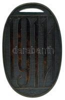 Zutt Richárd (1887-1938) 1914. "Hadsegélyező 1914" részben zománcozott bronz emlékérem, vi...