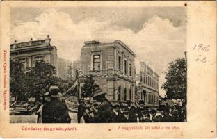 1906 Nagybánya, Baia Mare; A nagyszálloda két héttel a tűz után. Kovács Gyula kiadása / Grand Hotel two weeks after the fire (fa)