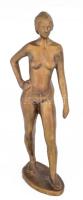 Dien Gizella (1906-2010): Álló női akt. Jelzett, bronz, m: 36 cm