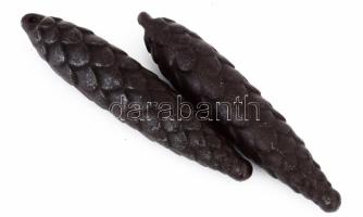 Toboz alakú vas falióra súly pár, h: 15 cm