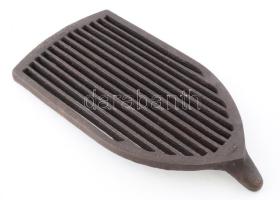 Antik kandalló parázstartó. cca 19. sz. második fele, öntött vas, 45x23 cm