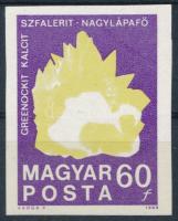 1969 100 éves a Magyar Állami Földtani Intézet vágott 60f fekete színnyomat nélkül (40.000) (halvány ujjlenyomat / light fingerprint)