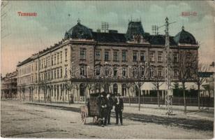 Temesvár, Timisoara; Küttl tér, Kőbányai Dreher sörcsarnok. Gerő Manó kiadása / square, beer hall (EK)
