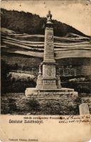 Zalatna, Zlatna; 1848-as Preszákai emlékszobor. Folberth Vilmos kiadása / Hungarian military monument (EM)