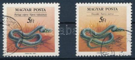 1989 Hüllők 5Ft "Parlagi vipera" tévnyomat + támpéldány