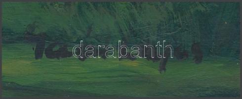 Gaál Lajos jelzéssel: Hegyvidéki táj. Olaj, papír. 21x30 cm