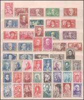 Franciaország 1935-1970 összeállítás 2 db nagyalakú berakólapon (Mi EUR 576.-)
