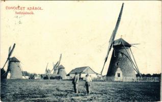 1910 Ada, szélmalom. Kollonits István kiadása W.L. Bp. 2214. / windmills (fl)