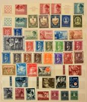 Horvátország, Szerbia, Montenegró összeállítás 3 db nagyalakú berakólapon (Mi EUR 426.-)