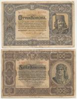 1920. 50K + 100K, mindkettő "Orell Füssli Zürich" nyomdahely jelöléssel T:VG Adamo K25, K29