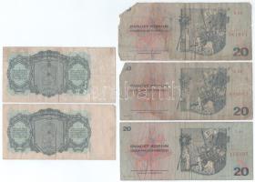 Csehszlovákia 1960. 10K + 1961. 3K (2x) + 100K + 1964. 50K + 1970. 20K (3x) + 1986. 10K T:F,VG
Czec...