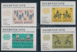 South-korea; 1968 Summer olympics set of blocks Mi 276-279, Dél-Korea; 1968 Nyári olimpiai játékok blokksor Mi 276-279