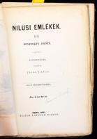 Benedikty József: Nilusi emlékek. Bevezetéssel ellátta Vajda Viktor. Négy fametszetű képpel. Pest, 1...