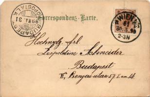 1899 (Vorläufer) Wien, Vienna, Bécs; Radetzky Denkmal, Nordbahnhof, K.k. Hofburg-Theater, Elisabethb...