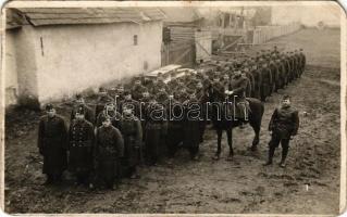 1939 Léva, Levice; M. kir. 1/III. h.b. zlj. árkász szakasz 1938. XI. 13. - 1939. I. 29. Magyar katonák csoportja, bevonulás után / after the entry of the Hungarian troops, group of soldiers. Foto Rusznák photo (EM)