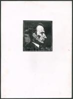 Andor Loránd (1906-1966): Arckép. Fametszet, papír, jelzés nélkül. Lapszéli apró folttal. 9x8,5 cm.