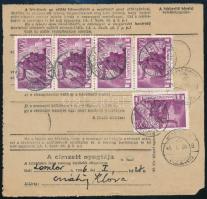 1946 (6. díjszabás) Csomagszállító Újjáépítés és okmánybélyegekkel