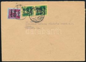 1945 (5. díjszabás) Levél 3 db bélyeggel Brnoba