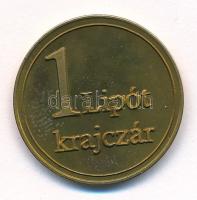 2005. "1 Lipót Krajczár / A budafoki Szent Lipót Templomért 2003-2005" Cu zseton kapszulában (23mm) T:AU (eredetileg PP) patina