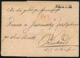 1843 Portós levél "PESTH" - Bükösd