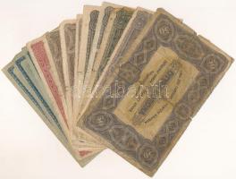 1920. 1K (3x) + 2K csillagos sorszámmal + 10K (4x) + 20K (3x) + 50K T:VG, anyaghiány