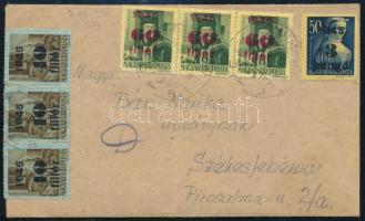 1945 (3. díjszabás) Levél 7 db bélyeggel