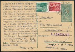 1944 Cenzúrázott levelezőlap