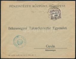 1922 Levél Hivatalos bélyeggel